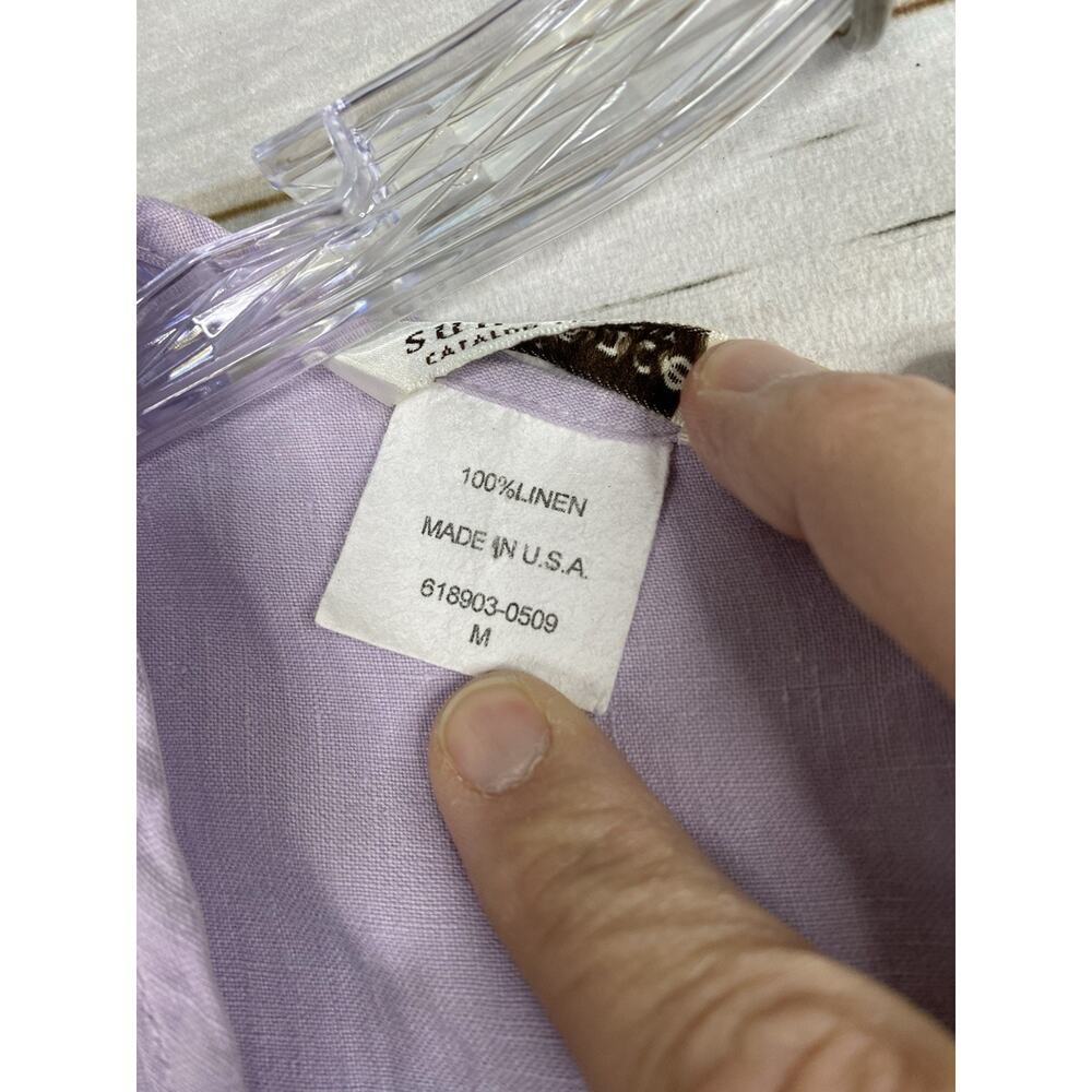 SUNDANCE Dress Womens M Purple Sleeveless Button Back Pintuck Cottagecore Boho - Picture 8 of 11